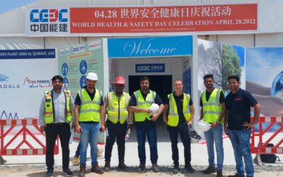 PARTICIPATED IN WORLD HEALTH & SAFETY DAY CELEBRATION ARRANGED BY NAQAA IN UMM AL QUWAIN 150 MIGD INDEPENDENT WATER PROJECT.