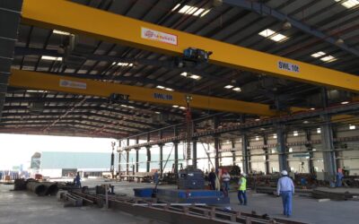 Efficient Material Handling: 10 Ton Overhead Crane Installed at Metal Production Facility in the UAE